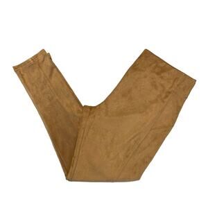 NORDSTROM Camel Faux Suede Elastic Waist Skinny Pants Women’s Size Large